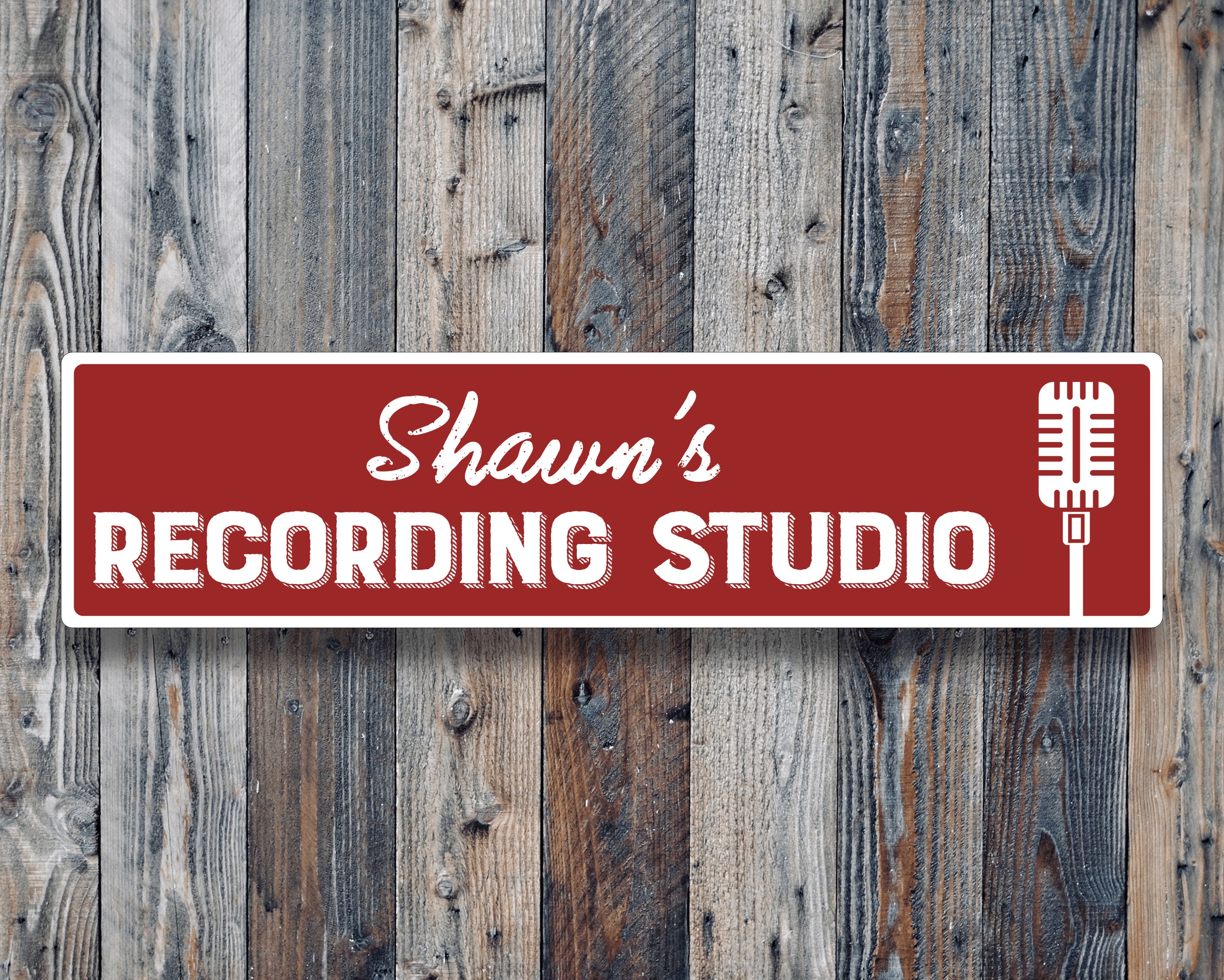 Custom Music Studio Sign Vintage Sound Studio Decor Large | Etsy