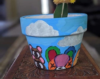 Hand painted plant Pots