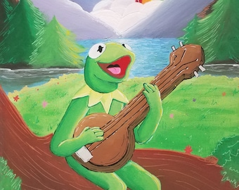 Rainbow Connection Kermit the Frog Painting