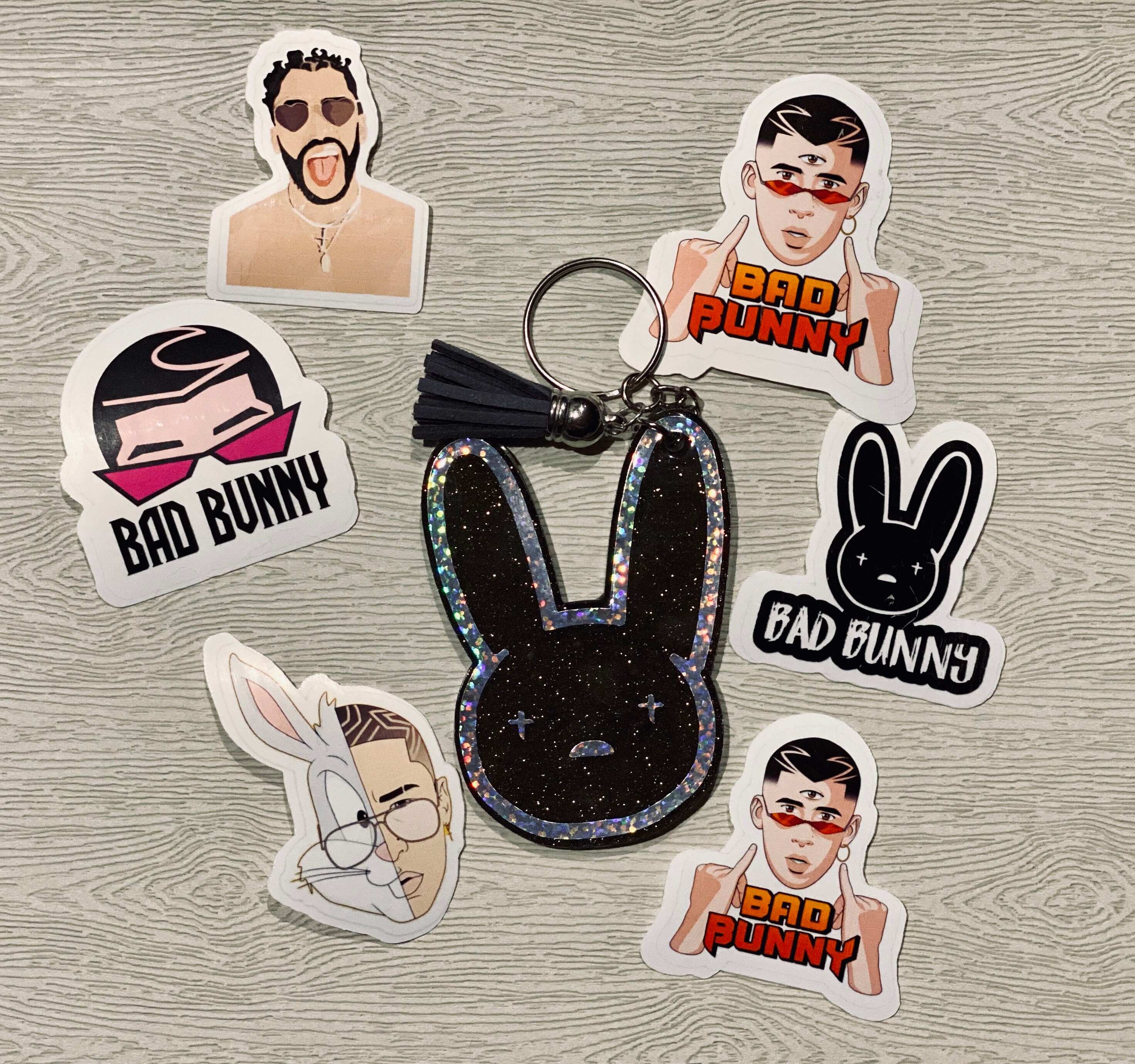 Bad Bunny Keychain Etsy