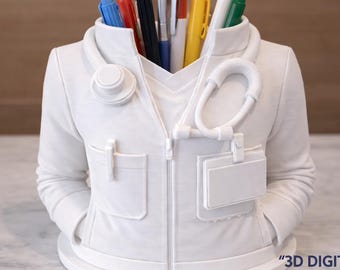 3D Digital Print Only | Doctor/Medical Pen Holder | Doctor Desk Organizer | Healthcare Professional Gift