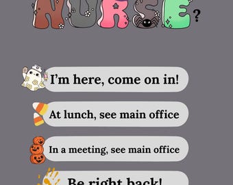 Halloween Nurse Office Sign – Instant Download Poster
