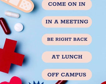 Printable Nurse Clinic Door Sign – Medical Office Decor (Digital Download)