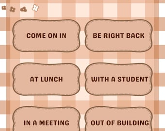 Checkered Nurse Office Sign – Clinic Door Poster (Digital Download)