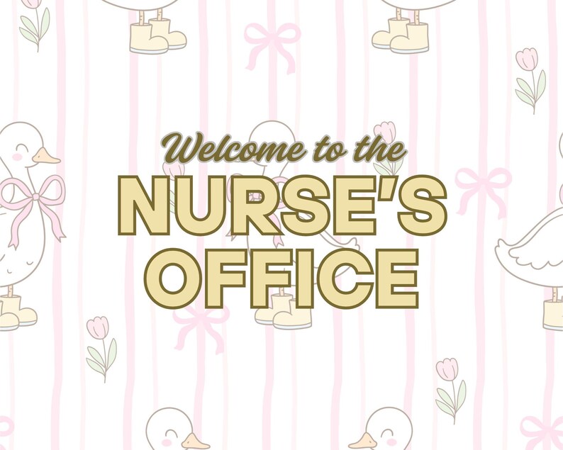 Nurse Door Sign - Cute Nurse Office Sign - Nursing and Ducks Sign ...