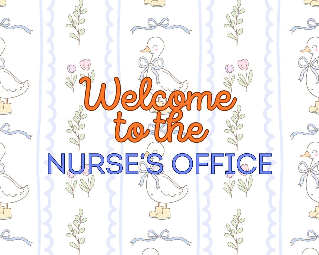 Nurse Door Sign - Cute Nurse Office Sign - Nursing and Ducks Sign ...