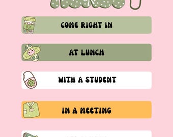 Polka Dot Nurse Door Sign – Retro Clinic Decor (Digital Download)