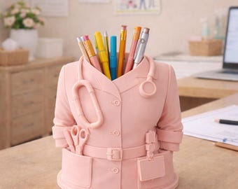 3D Print Medical Pen Holder | Vintage-Style Nurse Desk Organizer (Digital Download 3MF/STL Compatible)