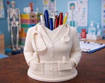 3D Printed Lab Coat Pen Holder | Medical Office Decor