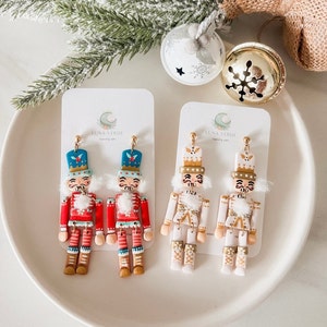 The Nutcracker/ Polymer Clay Earrings/ Christmas Earrings/ Clay Jewelry/ Lightweight/ Nutcracker Earrings /Clay earrings