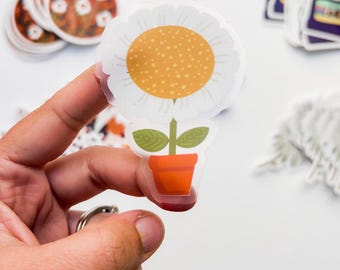 The Keep Growing Little Flower | Clear Sticker