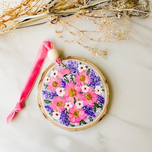 The Alyssa’s Hand Painted Ornament/ Wood Slice Ornaments