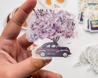 The Blooming Car | Clear Sticker
