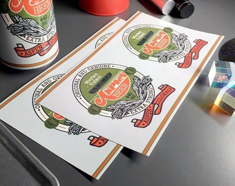 Science Fiction Display: Pair of Prop Weylan Yutani Aspen Beer Cosplay Can Labels