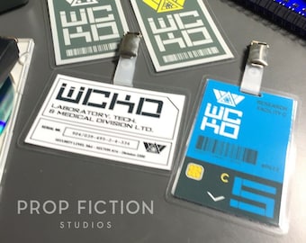 Dystopian Cosplay Costume IDs: Prop Costume Security Passes / Clip-on Cosplay ID Card Badges