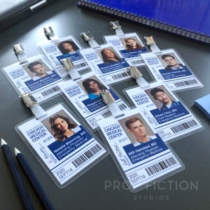 ID per costumi medici cosplay: ID di accesso medico Prop Gaffney / Schede cosplay clip-on per dottori ospedalieri