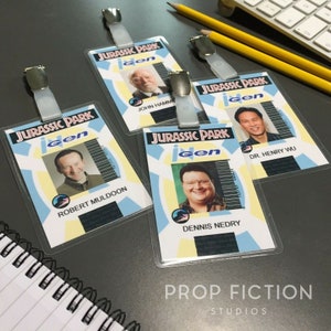 Dinosaur Cosplay Costume Props: Prop InGen Security Clip-on Badges / Employee Cosplay ID Cards