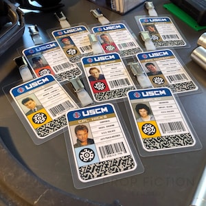Science Fiction Convention Kostüm: Cosplay Prop USS Sulaco USCM Ship Crew Access IDs / Accessoires Ausweise / Anstecknadel Cosplay Sicherheitskarten