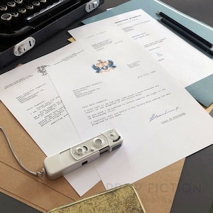 Accesorio de espía para exhibición de cosplay: Papeleo del servicio secreto / Conjunto de cartas de correspondencia OHMSS