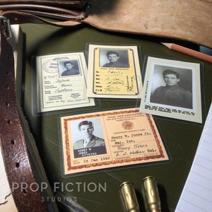 Cosplay histórico de 1916-1942: Tarjetas de identificación de objetos de guerra/conjunto de identificación de exhibición de la Primera Guerra Mundial y la Segunda Guerra Mundial