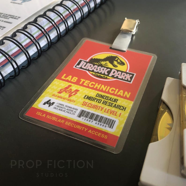 Dinosaur Cosplay Costume: Prop Ingen Security Clip-on id Passes / JPU ...