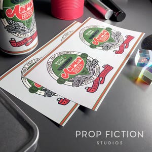 Science Fiction Display: Pair of Prop WeyIan Yutani Aspen Beer Cosplay Can Labels
