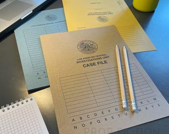 Movie Prop LA Investigation Agent Cosplay Files / 3 x Cosplay Detective Case Folder Set