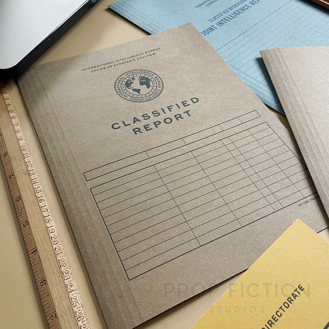 Movie Prop Classified Report Files / 4 X Cosplay Agent Intelligence ...