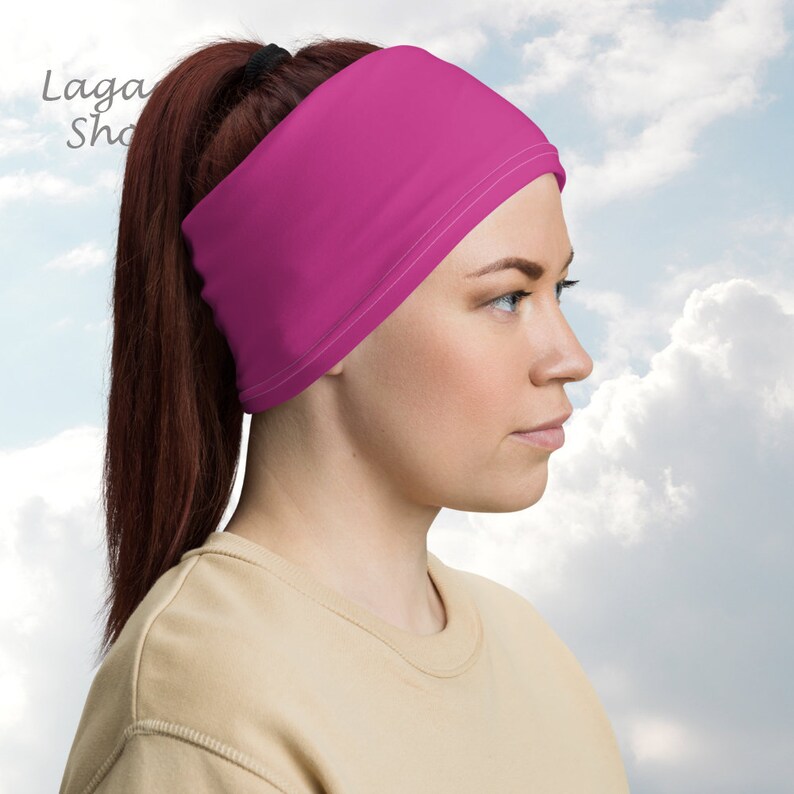 Pink Neck Gaiter Dust Guard Headband Washable Cloth face Etsy