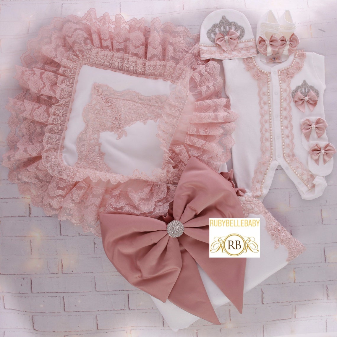 5pcs Crown Baby Girl Hospital Exit Newborn Baby Girl Bling Etsy