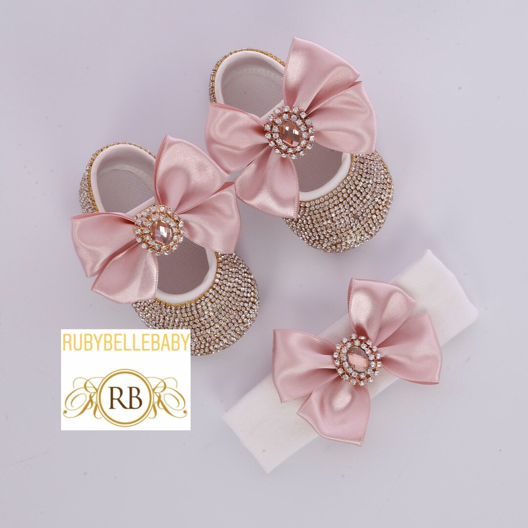 Bling Baby Shoe, Bling Shoe for Babies Blush Pink Baby Girl Shoes Party