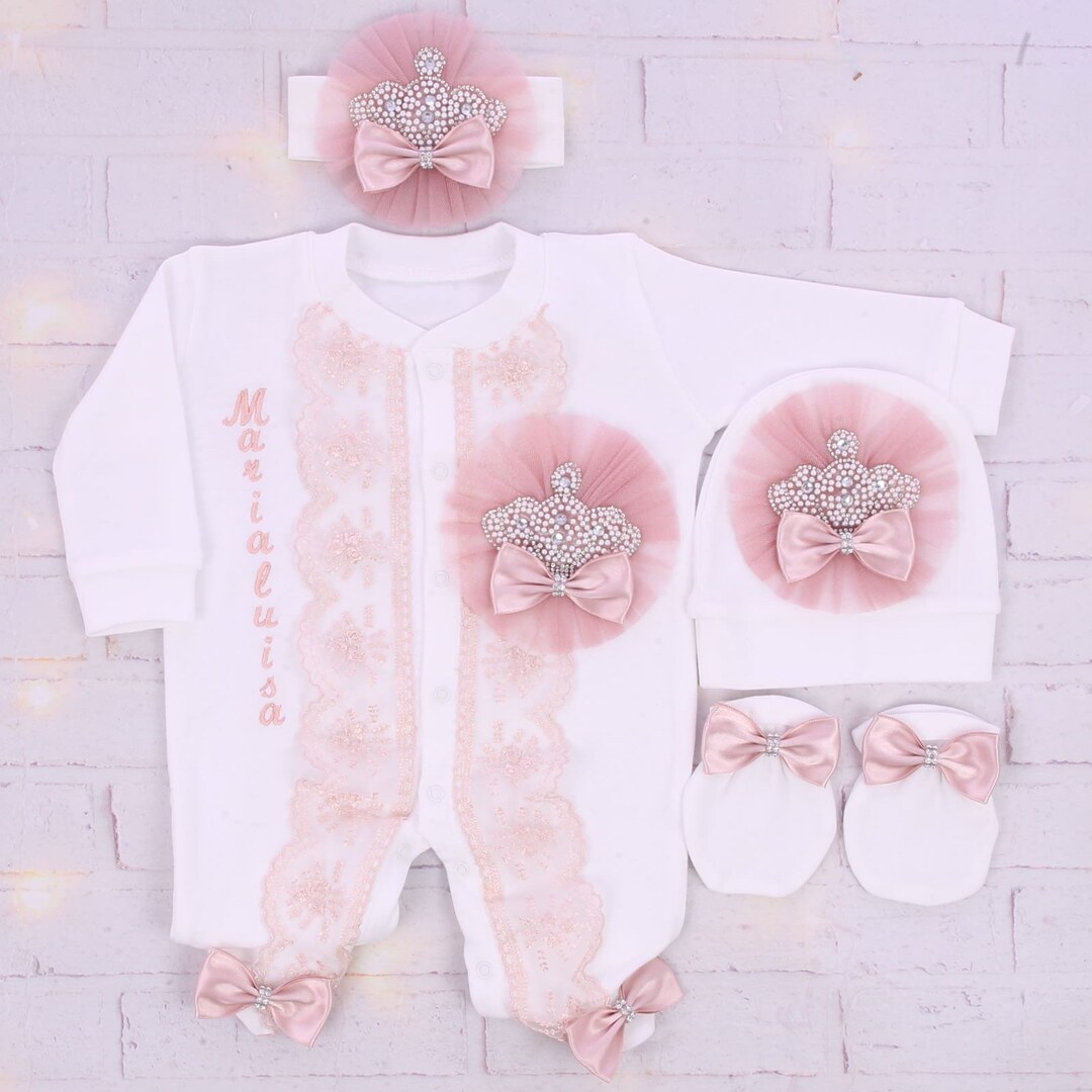 4pcs Crown Baby Girl Hospital Exit Newborn Baby Girl Bling Etsy