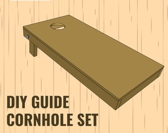 Cornhole (Bean Bag Toss) Set, DIY Guide - PDF File Instant Download