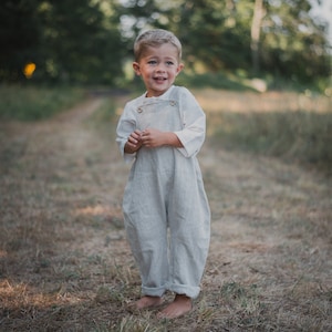 Linen boy overalls, toddler jumpsuit, linen boys jumpsuit, Linen toddler romper, Linen baby overalls, Kids overalls, Linen for little boy