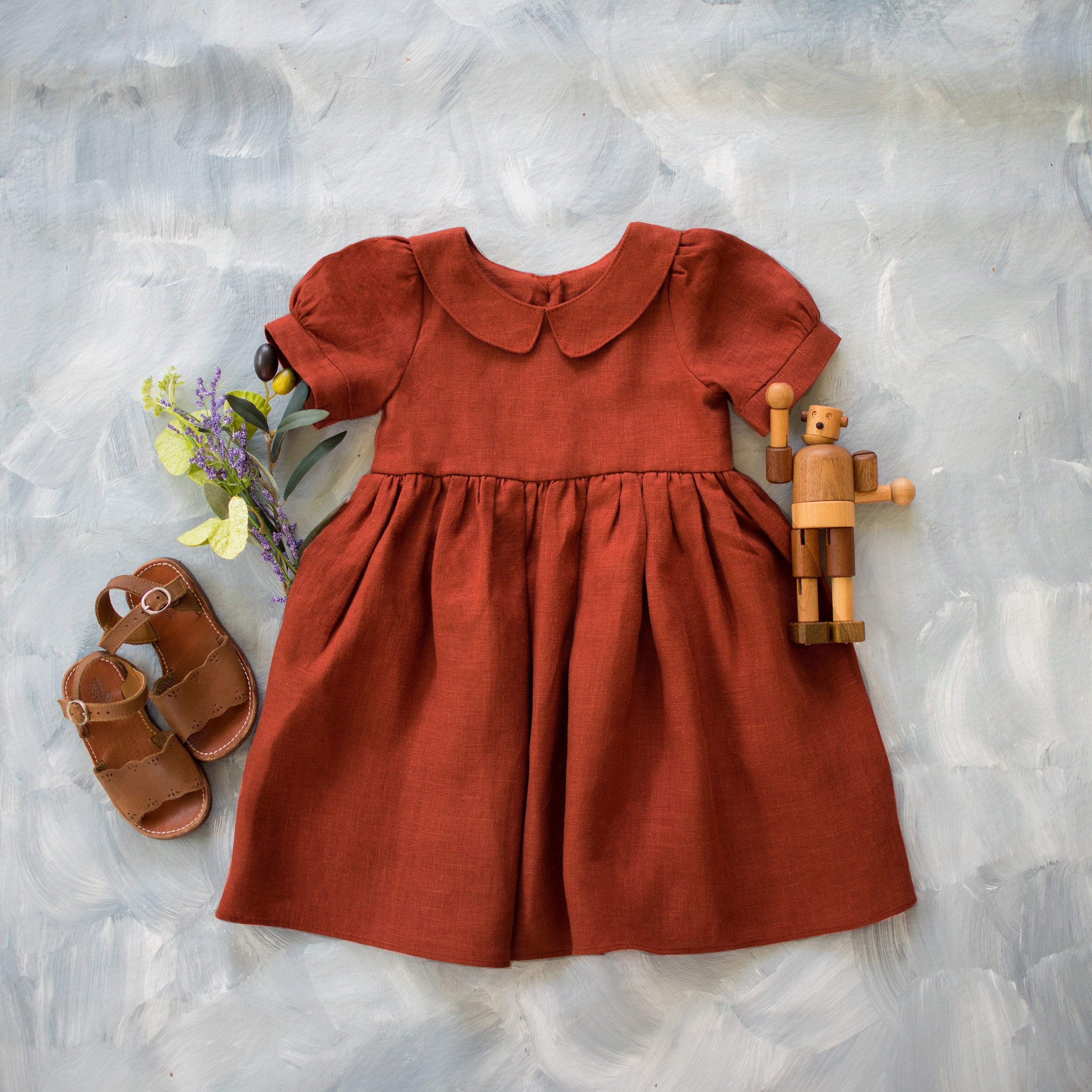 peter pan collar flower girl dress