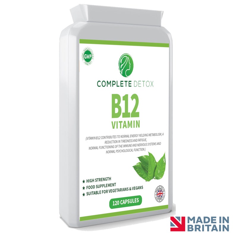 Vitamin B12 High Strength 120 Capsules 1000mg Supplement for Tiredness