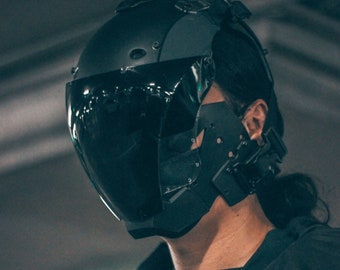 Casco ciberpunk: protector de cabeza de tecnología personalizada