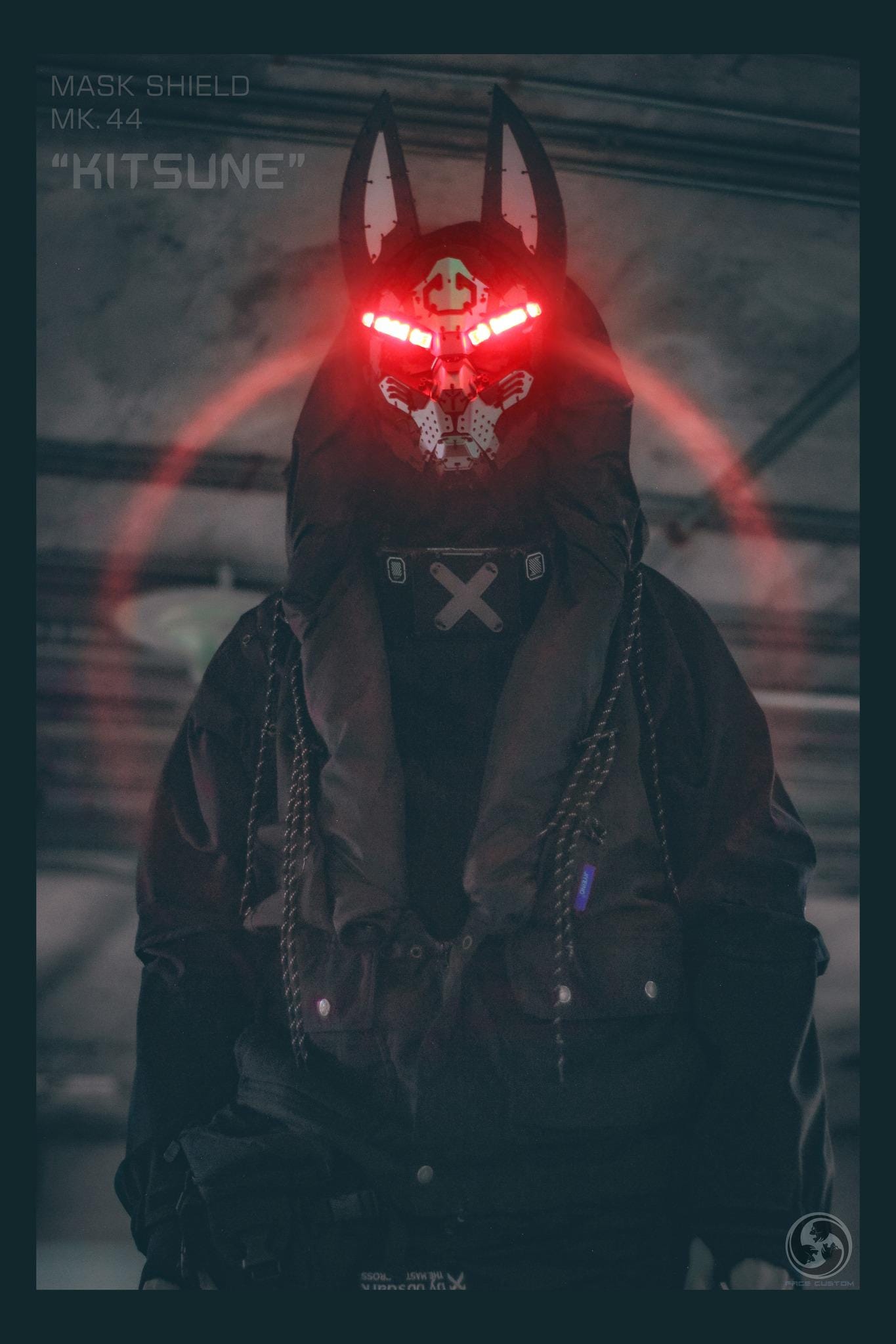 Cyberpunk mask Design By Gins MK.44  "KITSUNE"