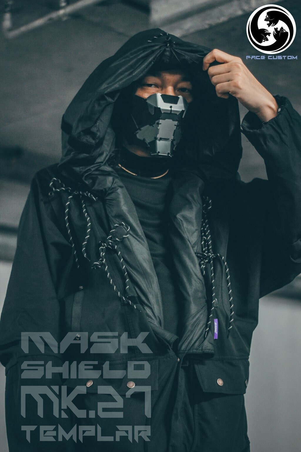 PUNKRAVE ダークユニフォームロング マント WY-878DPM-BK PUNK RAVE Black Japanese Warrior Pants WK-413XCM