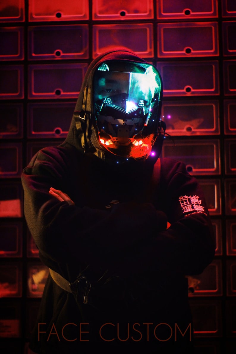 Half Visor  Cyberpunk mask Design By Gins MK.2 image 1