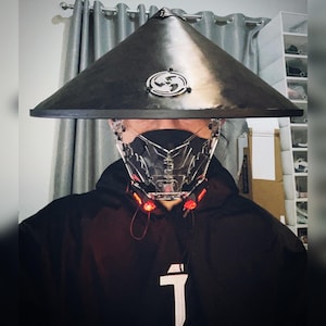 Wearable Cyberpunk Jingasa Samurai Hat