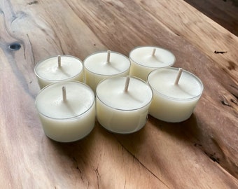 Sustainable Coconut Wax Tealights: Hand-Poured Vegan Candles