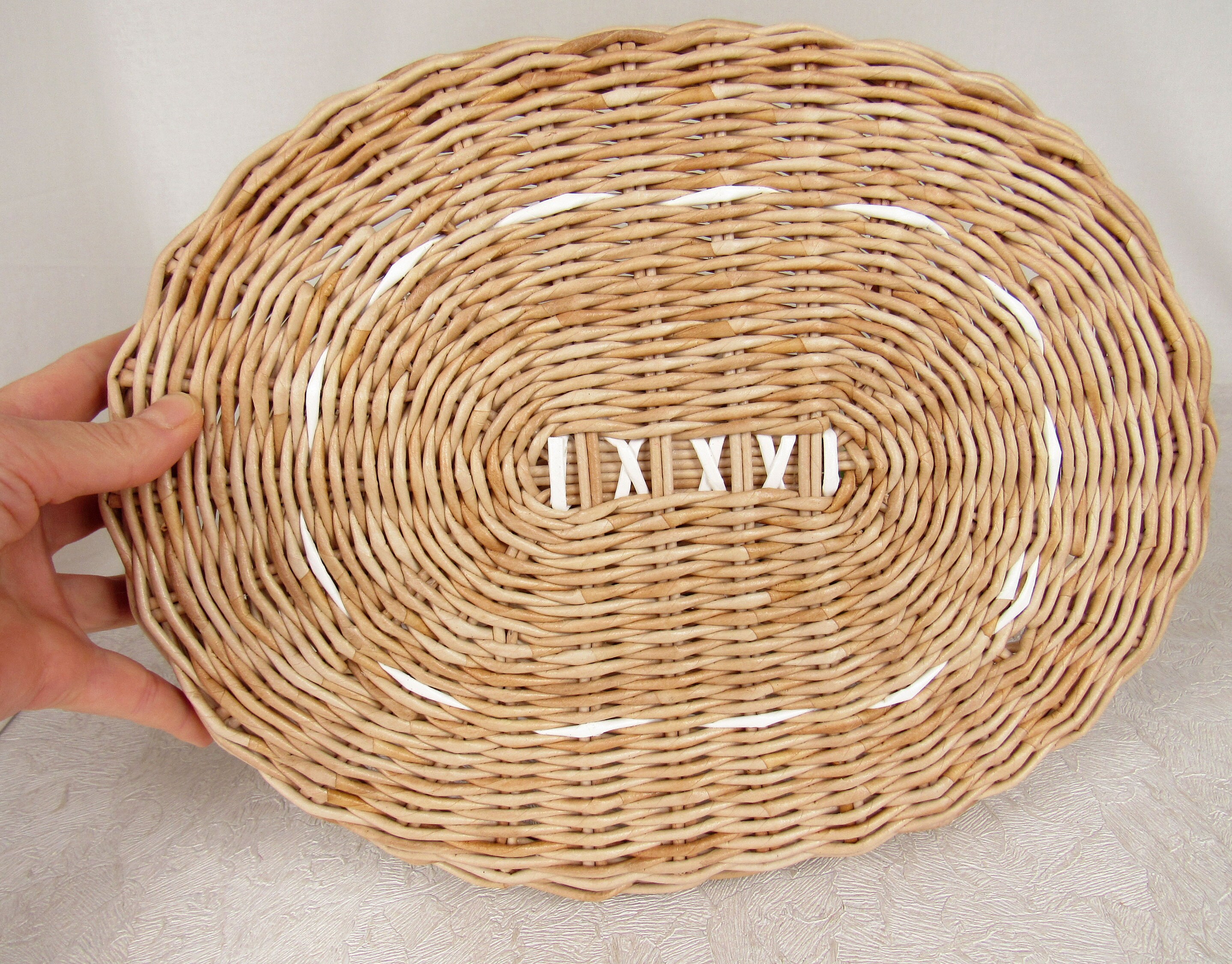 Wicker lidded bread storage basket for kitchen Bread basket Etsy
