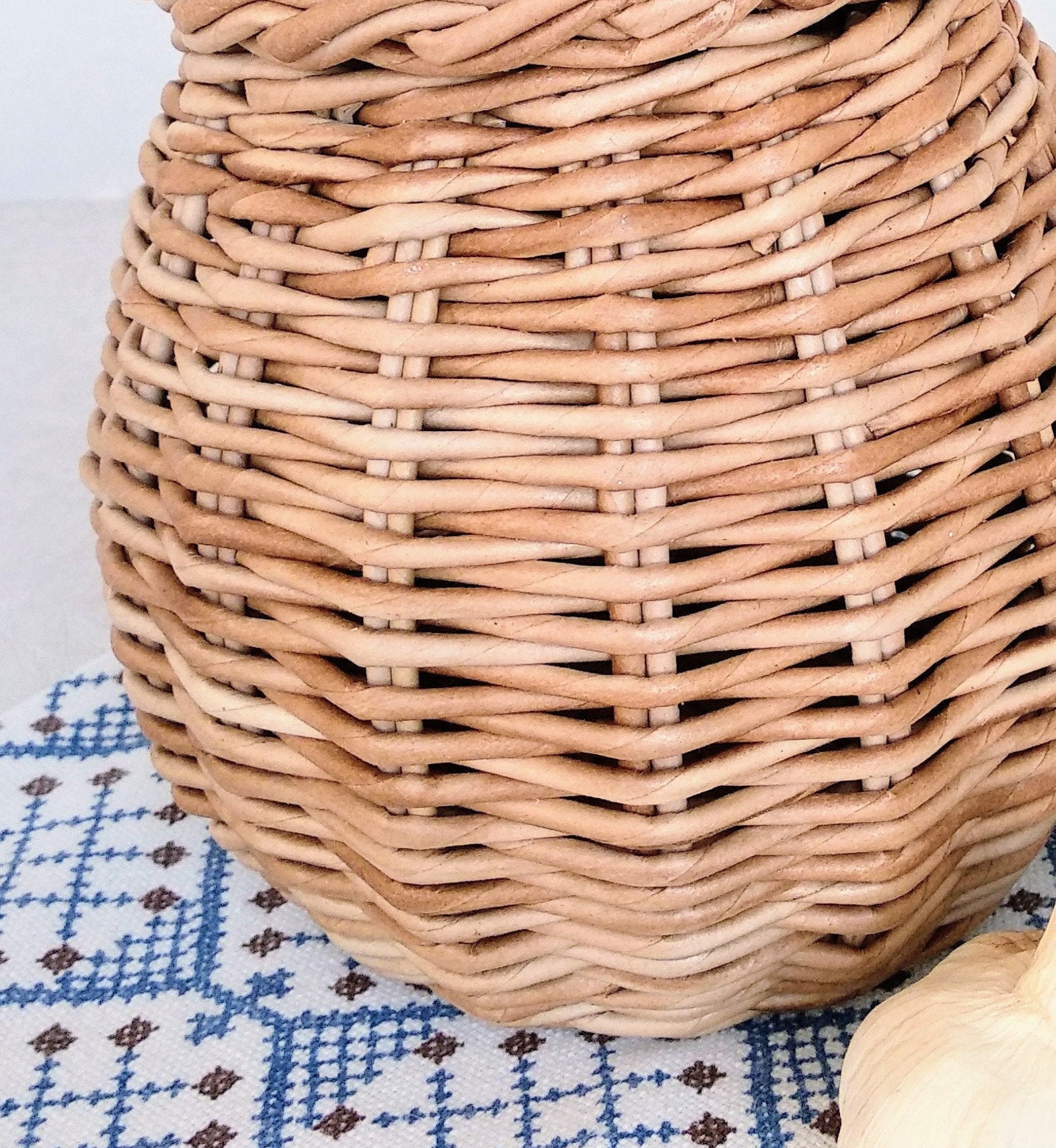 Wicker cottagecore farmhouse decor Wicker basket for Etsy