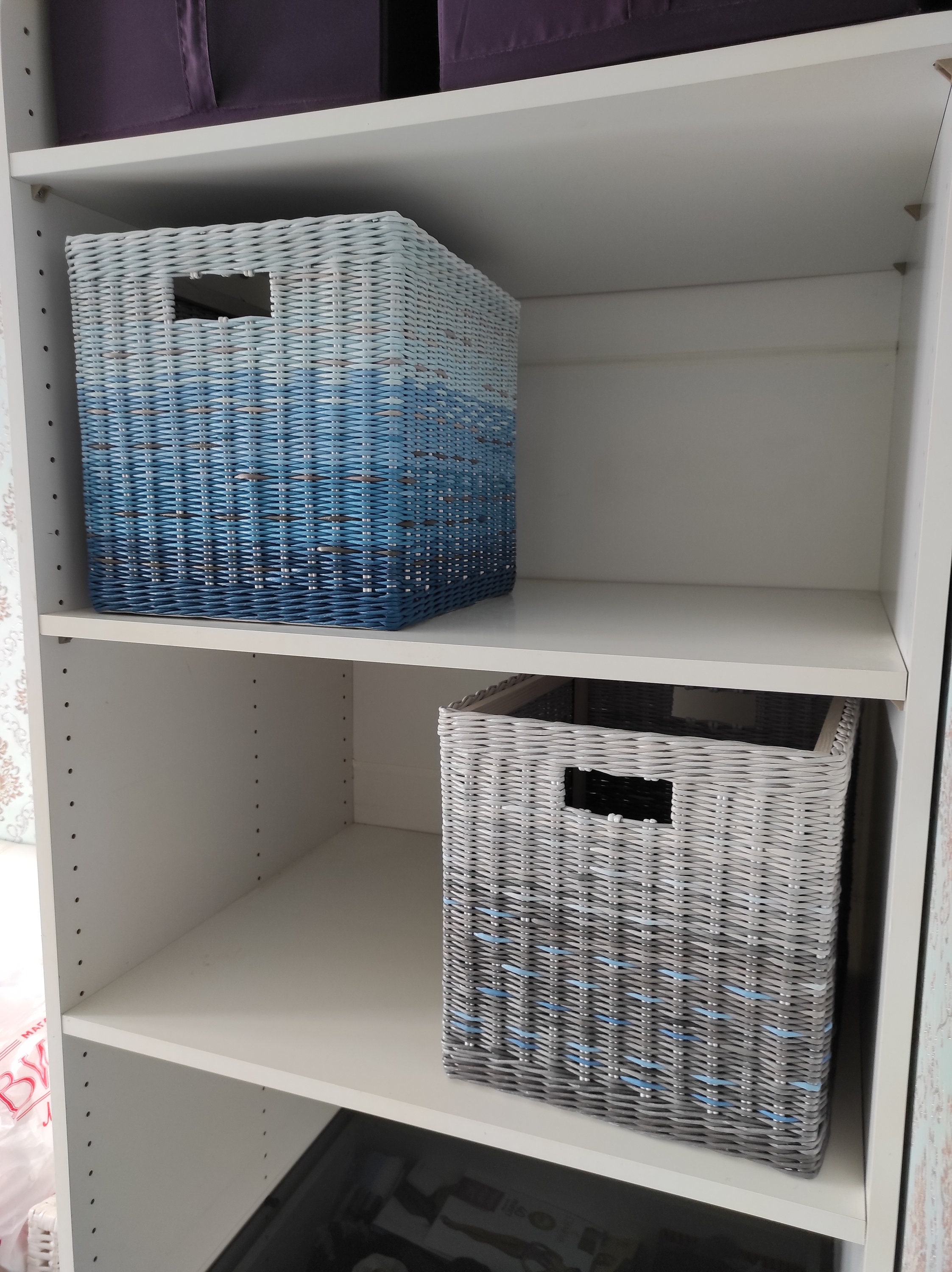 Wicker Kallax Basket With Handles Storage Toys or Laundry Etsy