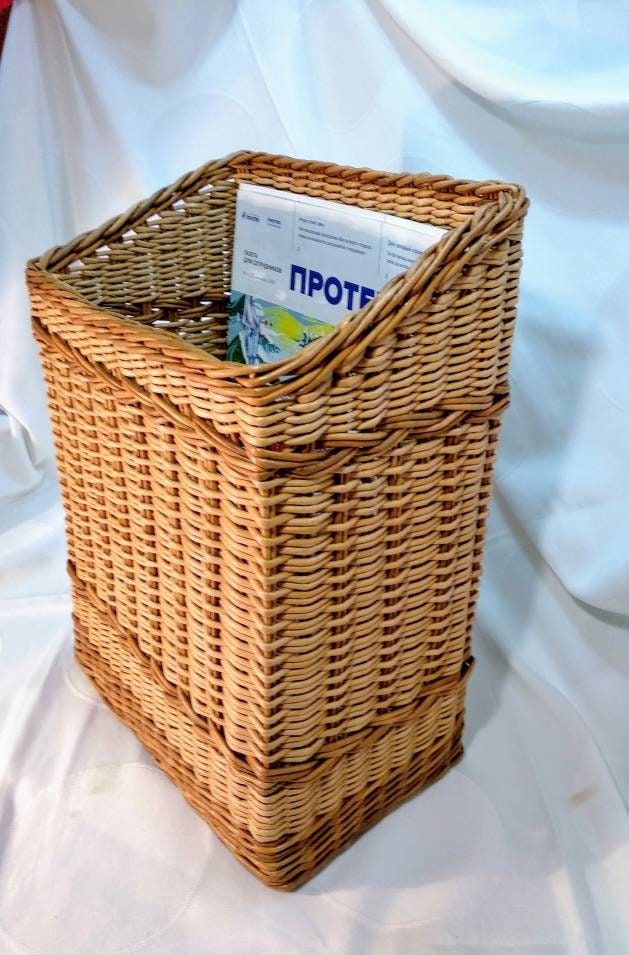 Wicker Magazine Rack for Great Interior Сonvenient Entryway Etsy