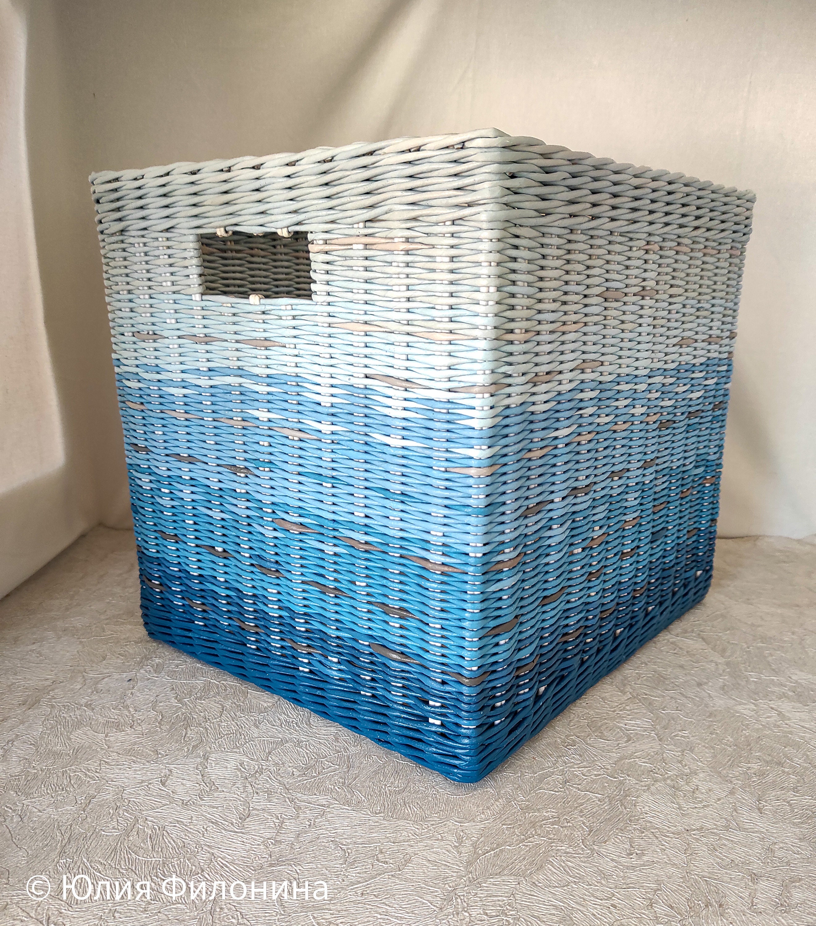 Wicker Kallax Basket With Handles Storage Toys or Laundry Etsy