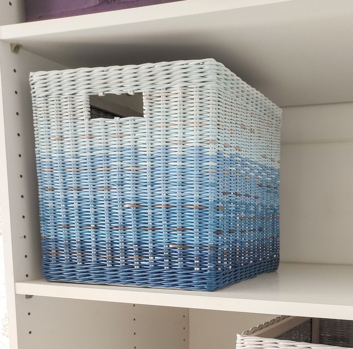 Wicker Kallax Basket With Handles Storage Toys or Laundry Etsy