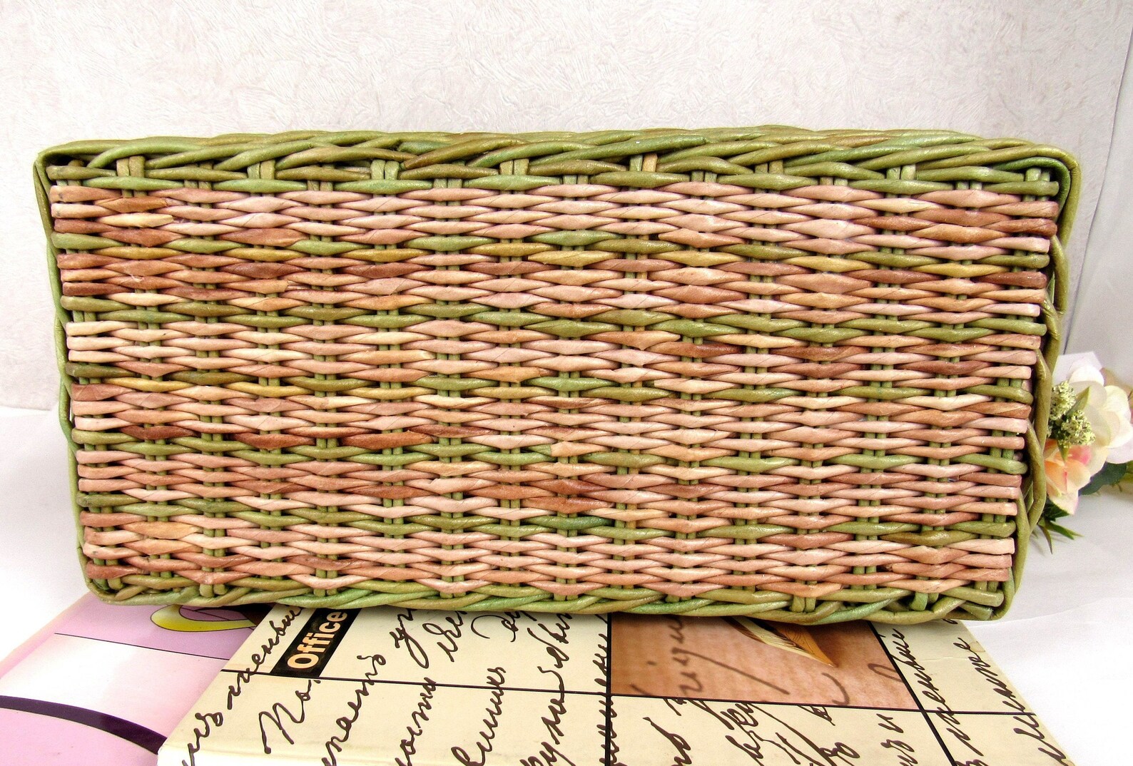 Wicker Magazine Rack for Great Interior Сonvenient Entryway Etsy