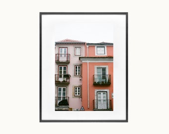 Orange and Pink House | Portugal | Downloadable Prints | Printable Wall Art | Digital Artwork | Digital Downloads | Film Photography